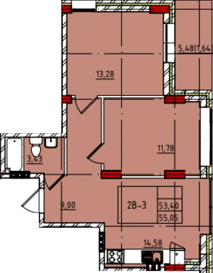 ЖК Manhattan — 48.2 м²