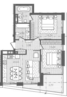 ЖК Park Lake City — 75.5 м²