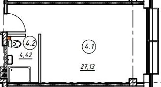 БФК МУЗА — 31.6 м²