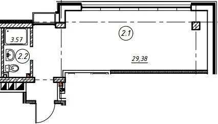 БФК МУЗА — 33 м²