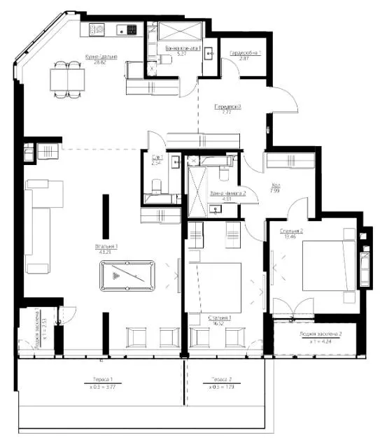 ЖК Happy House — 145.4 м²