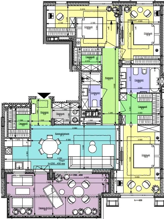 ЖК Файна Таун — 114 м²