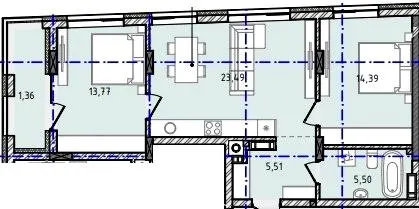 ЖК Prestige Hall — 64 м²