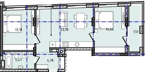 ЖК Prestige Hall — 63.5 м²