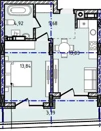 ЖК Prestige Hall — 42.1 м²