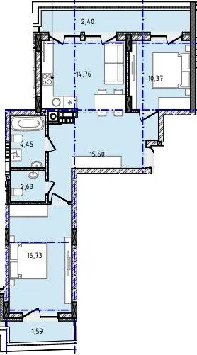 ЖК Prestige Hall — 68.5 м²