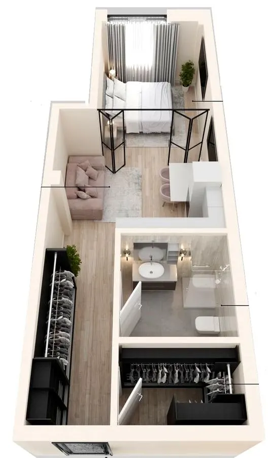 Клубний будинок Donjon — 39.4 м²
