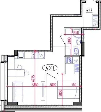 ЖК Premier Tower — 41.7 м²