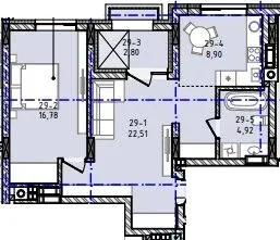 ЖК Панорама — 55.9 м²
