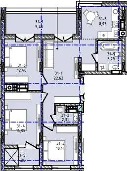 ЖК Панорама — 85.5 м²