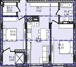 ЖК Панорама — 71.1 м²