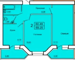 ЖК Никола-Град — 69.3 м²