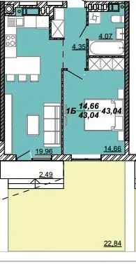 ЖК Гранд Парк — 43 м²