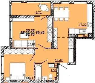 ЖК Гранд Парк — 62.7 м²