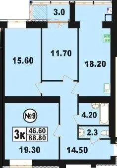 вул. Степана Бандери, 80 — 88.8 м²
