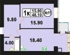 вул. Степана Бандери, 80 — 48.1 м²