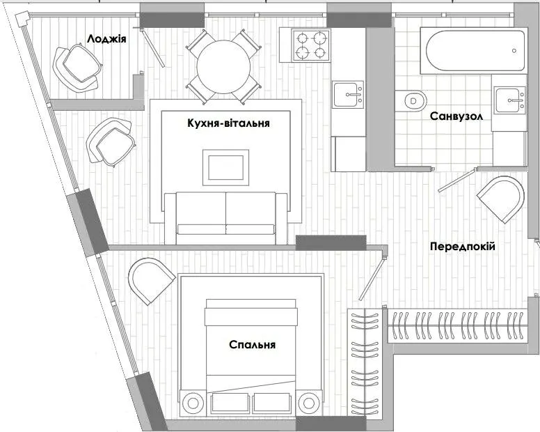 ЖК Lucky Land — 43.1 м²