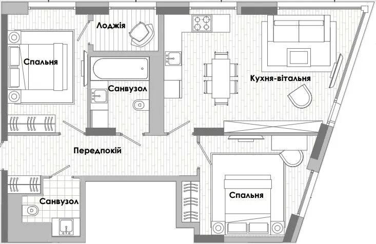 ЖК Lucky Land — 67.2 м²