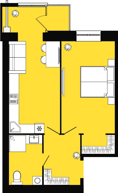 ЖК Дніпровська Брама 2 — 53.5 м²