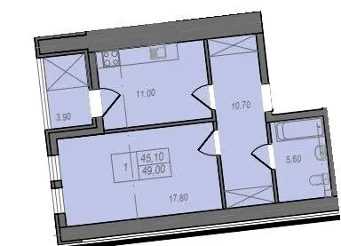 ЖК НЕЗАЛЕЖНІСТЬ — 49 м²