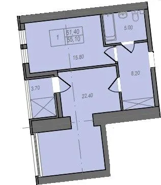 ЖК НЕЗАЛЕЖНІСТЬ — 55.1 м²