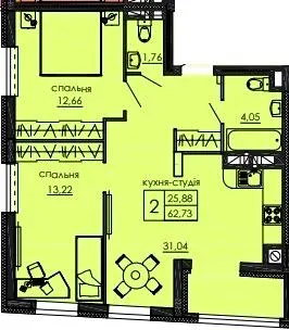 ЖК Прем'єр Парк — 62.7 м²