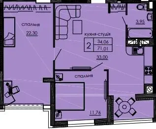ЖК Прем'єр Парк — 71 м²