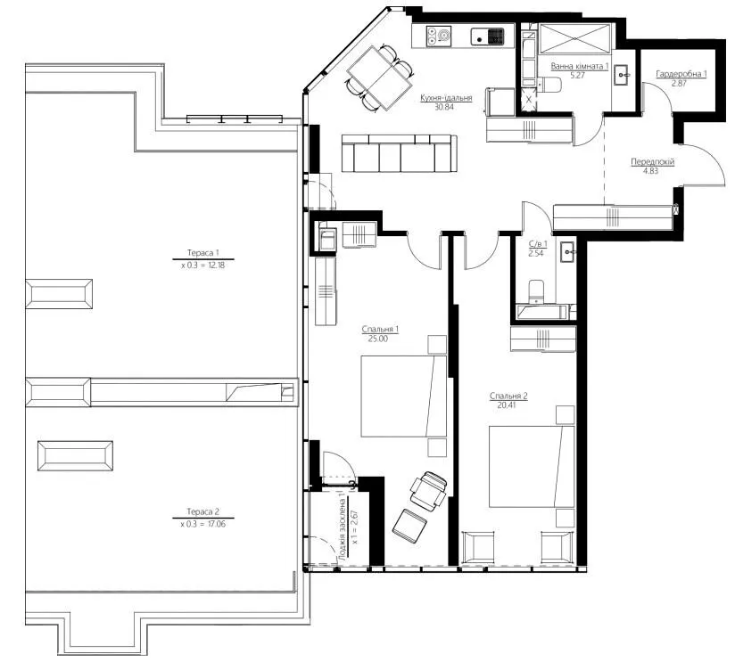 ЖК Happy House — 123.7 м²