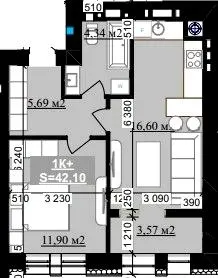 ЖК Millennium (NDB) — 42.1 м²