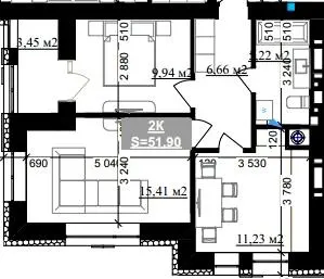 ЖК Millennium (NDB) — 51.9 м²