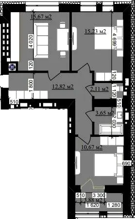 ЖК Millennium (NDB) — 64 м²