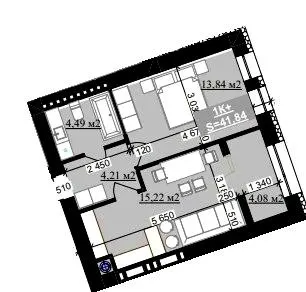 ЖК Millennium (NDB) — 41.8 м²