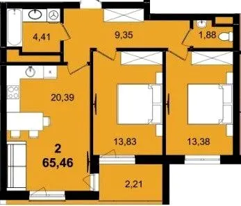 ЖК INFINITY PARK — 65.5 м²