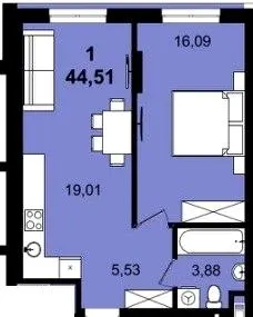 ЖК INFINITY PARK — 44.5 м²