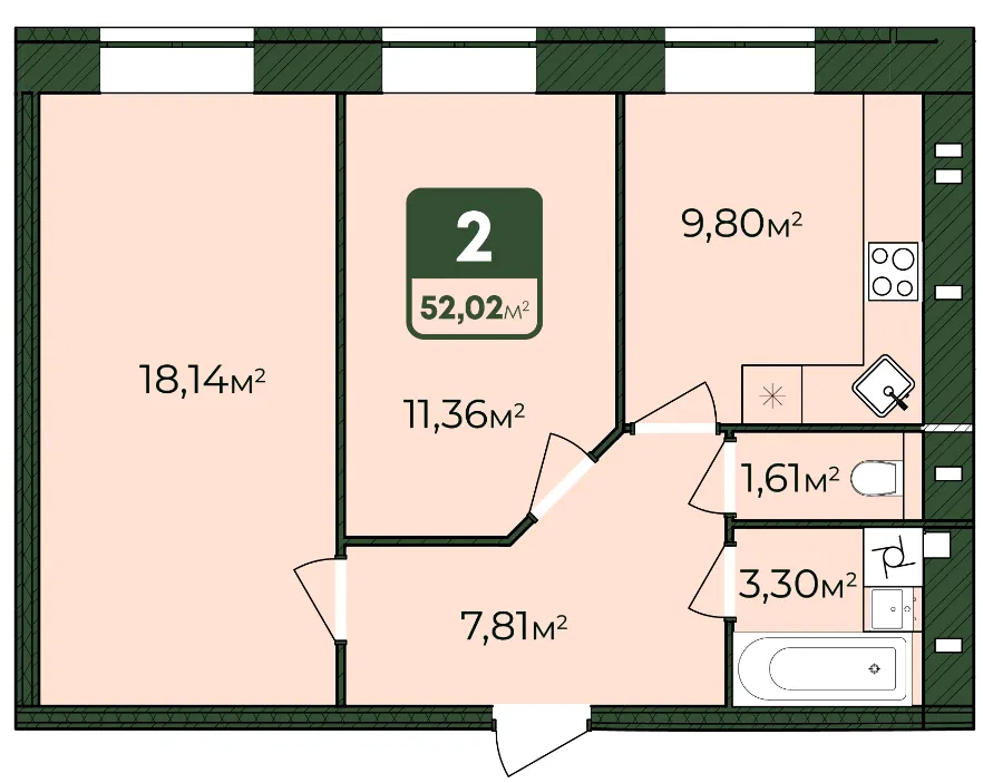 ЖК WEST HOME — 52 м²