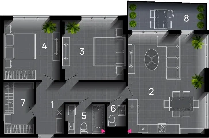 ЖК Family Plaza — 85 м²
