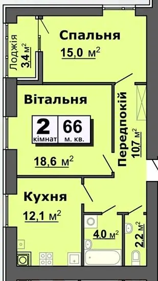 вул. Залізнична, 16 — 66 м²