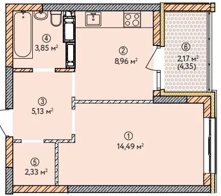 ЖК Krona Park II — 36.9 м²