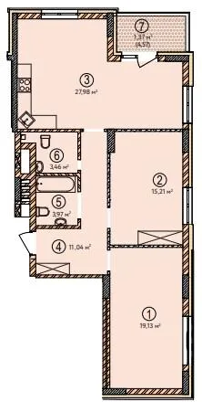 2-комнатная квартира, 82 м², вул. В’ячеслава Чорновола, Бровары — фото 1