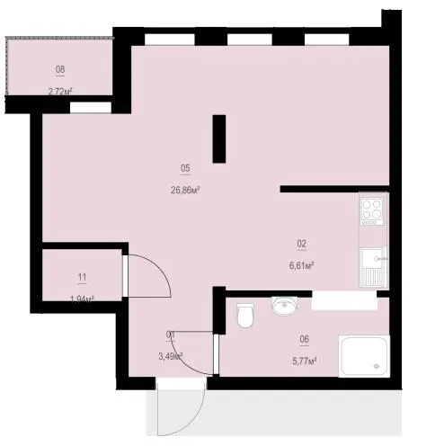 ЖК Happy House — 47.4 м²