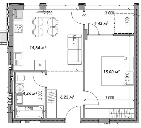 ЖК Index Yard — 47 м²