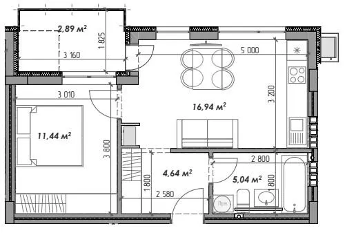 ЖК Index Yard — 44.3 м²