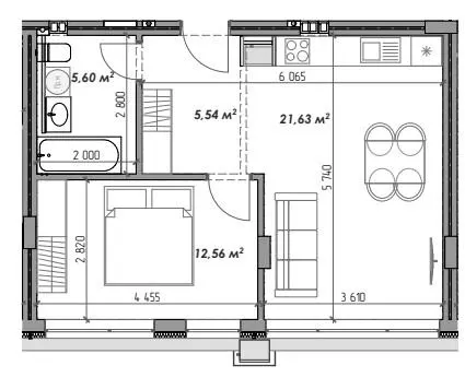 ЖК Index Yard — 45.3 м²