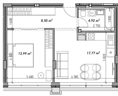 ЖК Index Yard — 45.2 м²