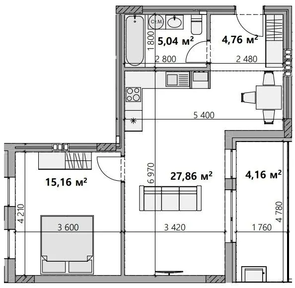 ЖК Index Yard — 57 м²