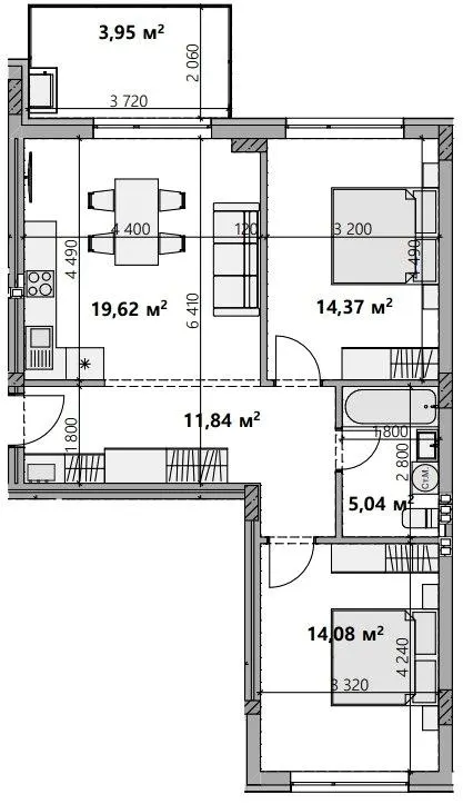 ЖК Index Yard — 68.9 м²