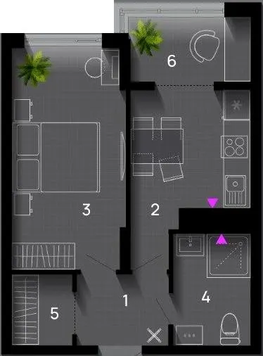ЖК SKYGARDEN — 39 м²