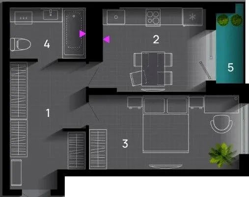 ЖК SKYGARDEN — 44 м²