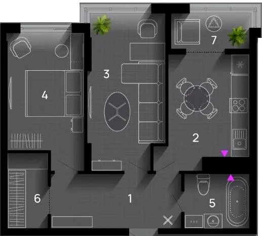 ЖК SKYGARDEN — 61 м²
