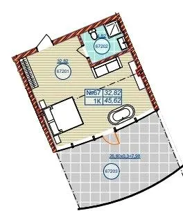 1-кімнатна квартира, 46 м², вул. Бориславська, 90, Східниця